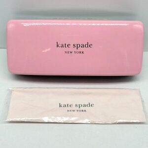 Kate Spade Pink Green Clamshell Eyeglasses Sunglasses Hard Case Cloth Medium